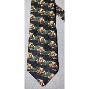 Field & Stream Tie Woods & Backpack Pattern Made In USA 100% Silk